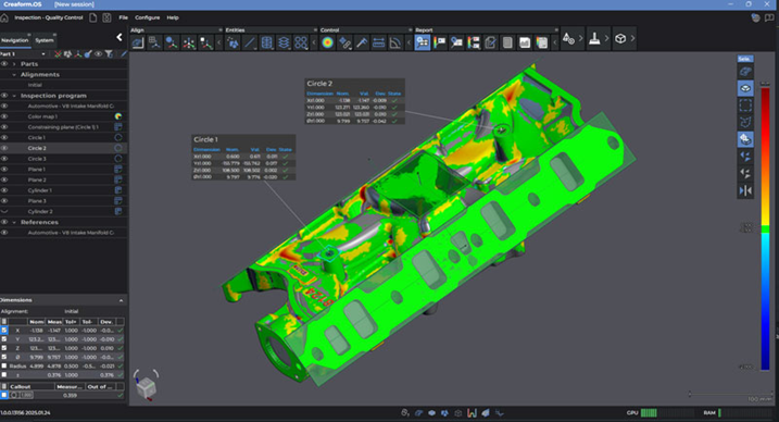 3D-modell i CAD-inspektionssoftware