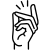 Ikon af hånd, OK-tegn
